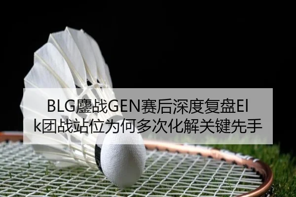 BLG鏖战GEN赛后深度复盘Elk团战站位为何多次化解关键先手 - XK sports
